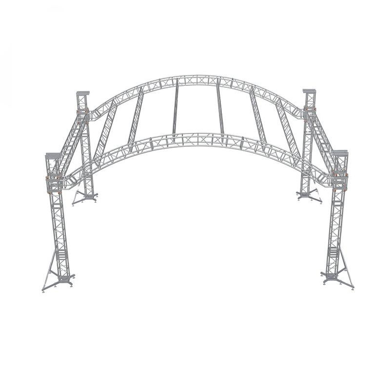 Stage Truss Curved Roof Lighting System 40x40x28ft