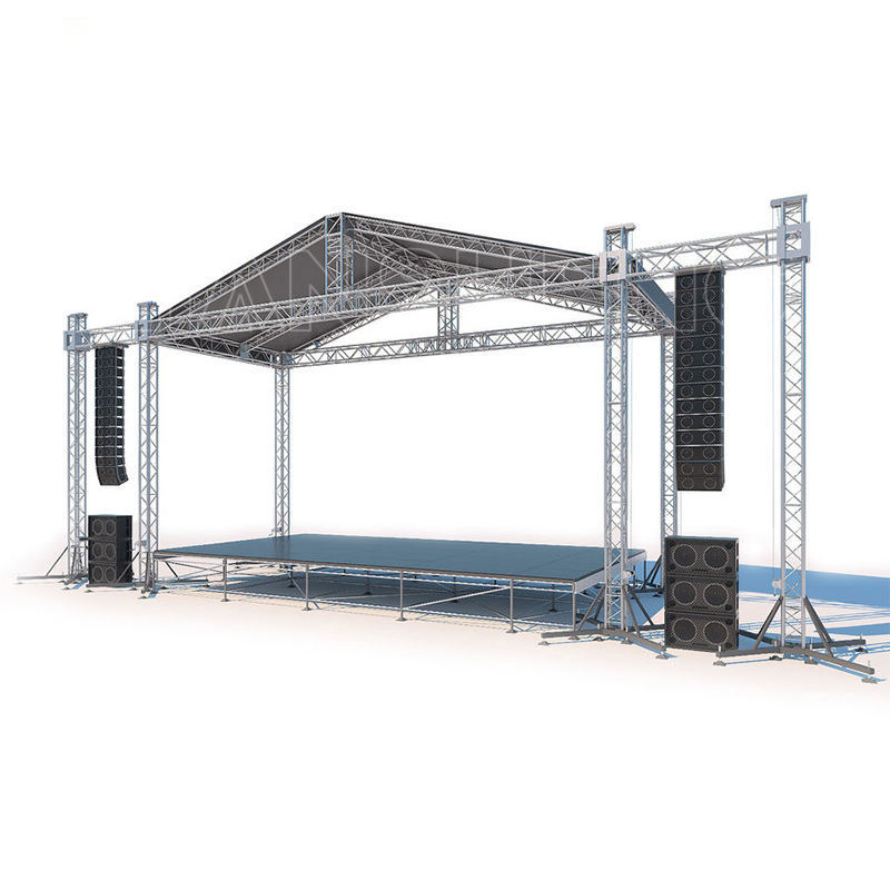 Aluminum Lighting Concert Truss System with Roof 14x10x7m