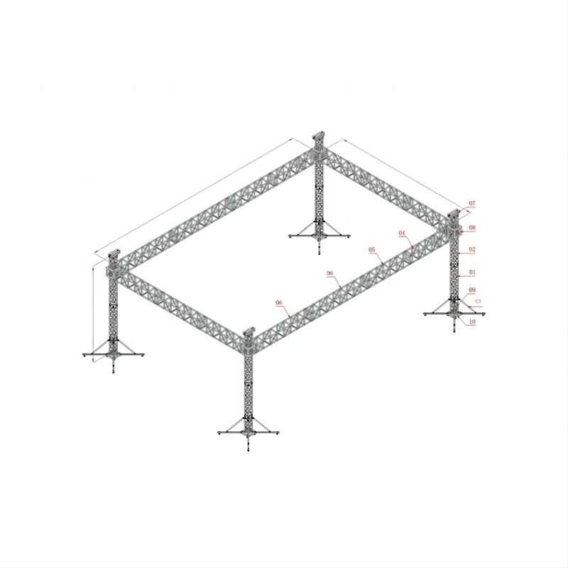 Assemble Portable Modular Stage Platform 9x5x5m