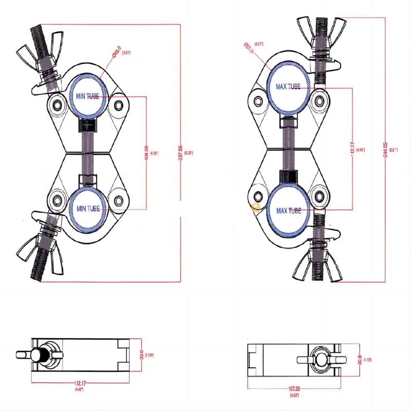 Double O Swivel Clamp