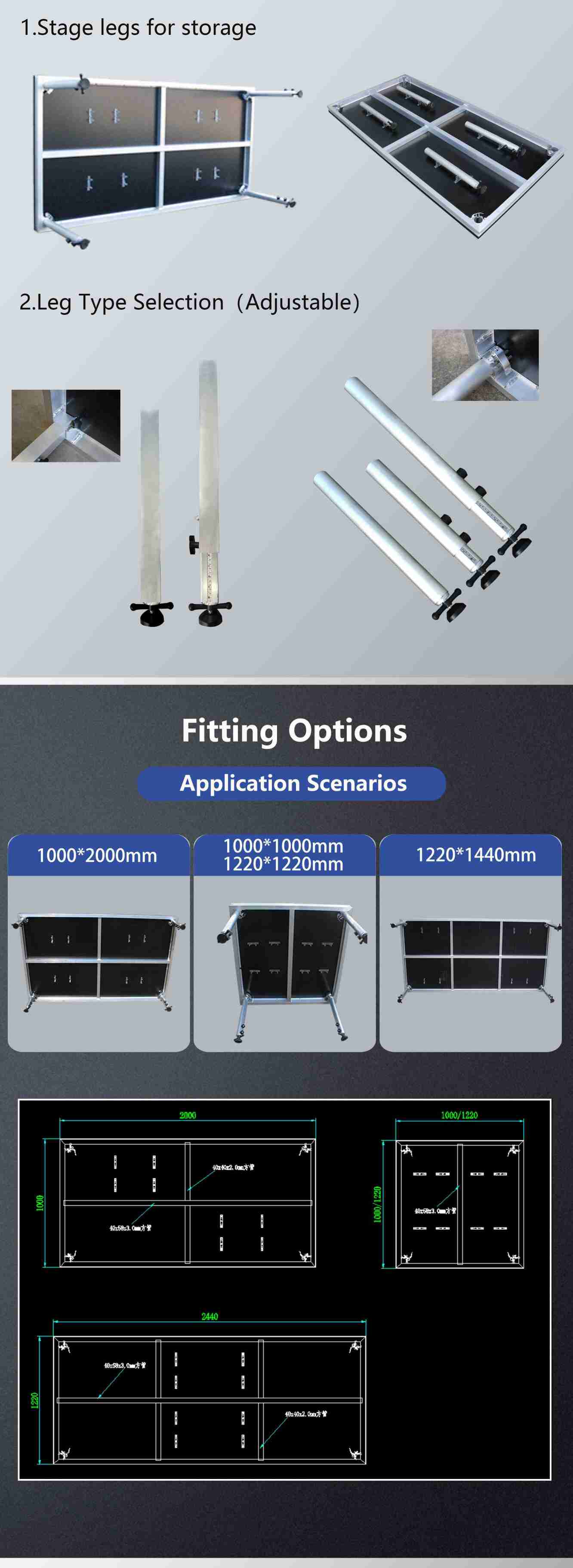 concert aluminum stage portable