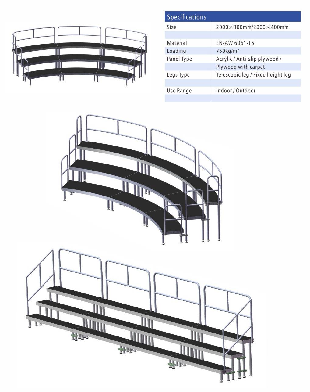  Custom Chorus Risers Stage 